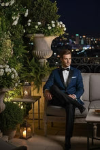 "Vermont" Indigo Blue Tuxedo Jacket