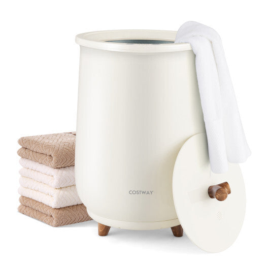 Costway 23L Large Luxury Bucket-Style Towel Warmer with Fragrant Disc Holder-Gray