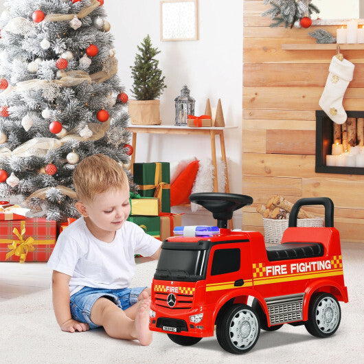 Costway Licensed Mercedes Benz Kids Fire Engine Racer-Red