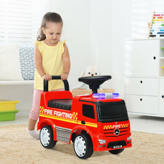 Costway Licensed Mercedes Benz Kids Fire Engine Racer-Red
