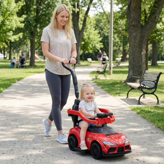 Costway 3-in-1 Toyota Licensed Foot-to-Floor Stroller Sliding Walking Toy-Red
