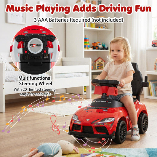 Costway 3-in-1 Toyota Licensed Foot-to-Floor Stroller Sliding Walking Toy-Red