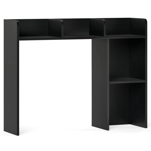 Costway 3-Tier Multipurpose Desk Bookshelf with 4 Shelves-Black