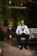 "Xavier" White Tuxedo Jacket